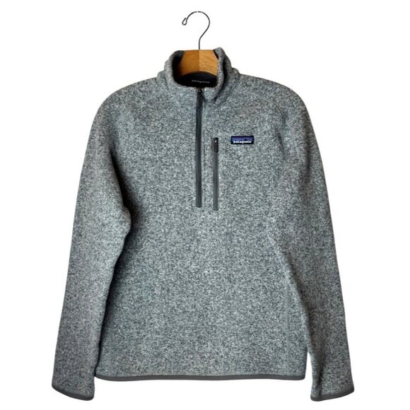 Patagonia Sweater‎ Women Small Gray Better Sweater Quarter Zip Pullover Gorpcore - Picture 2 of 9